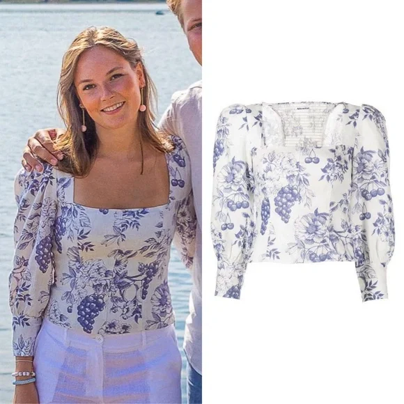 NEW Reformation Stilton Linen Top Carla 10 - Picture 5 of 17